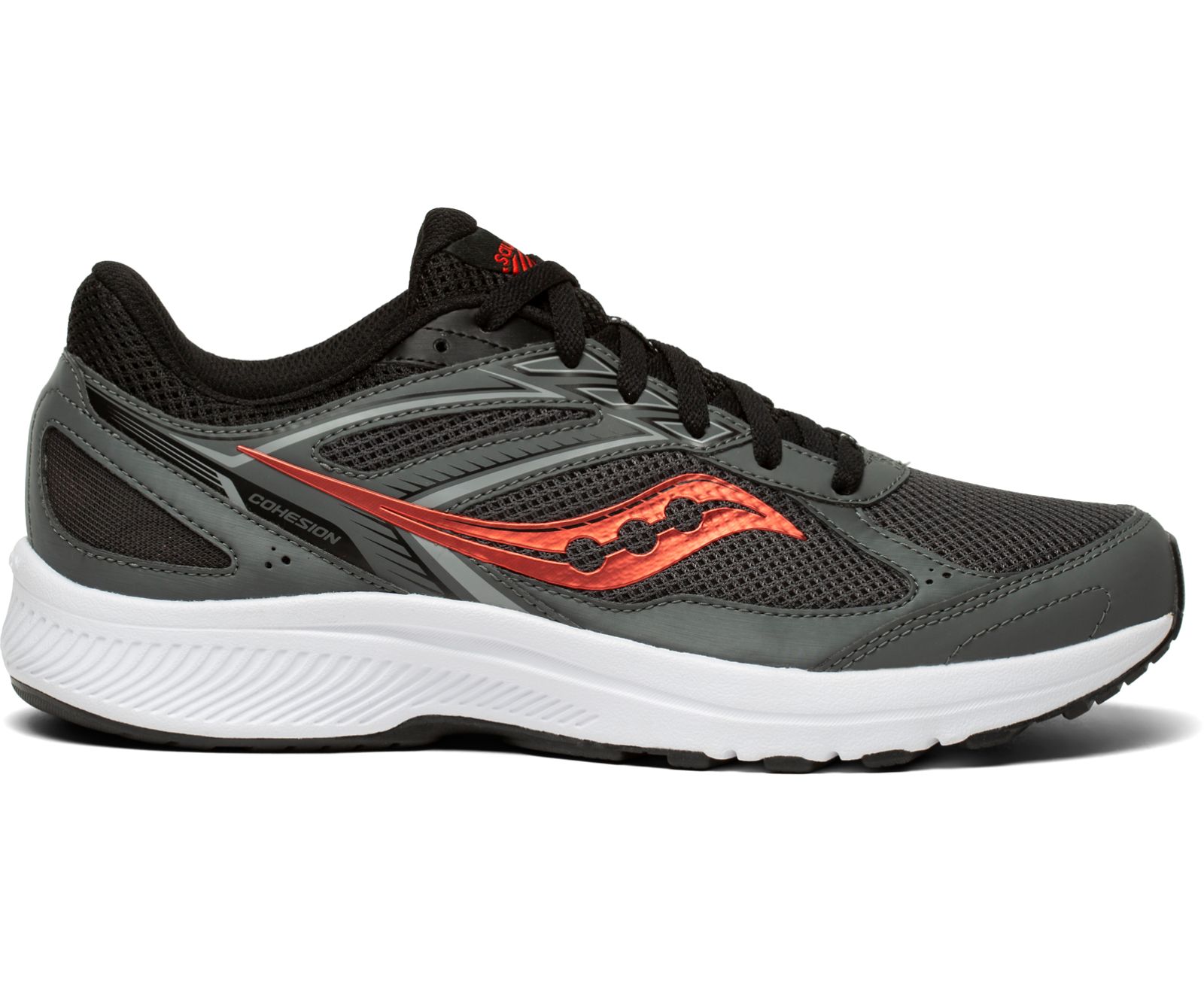 Men's Saucony Cohesion 14 Running Shoes Grey / Black | Singapore 453AHKP